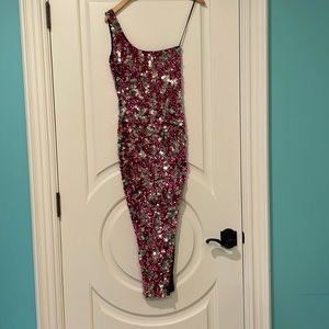 H:ours party dress w/slit